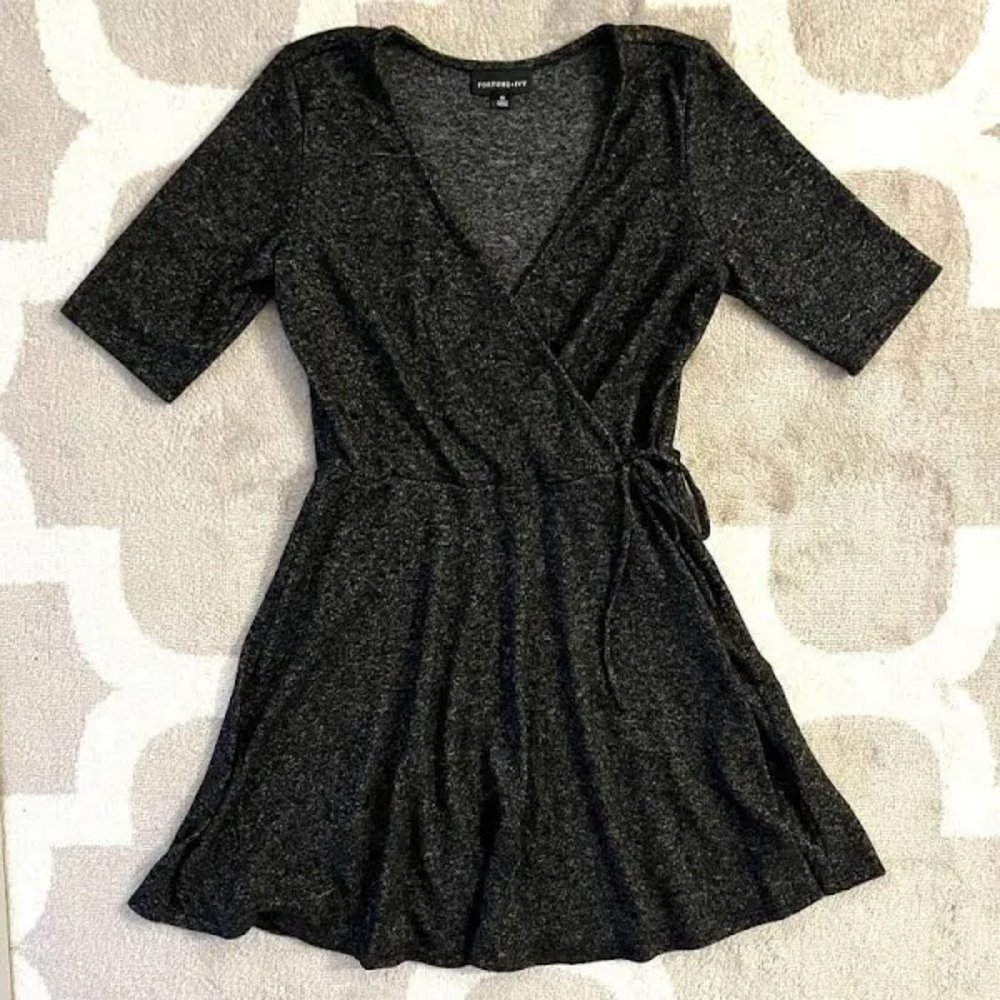 Fortune + Ivy Salma Leopard Print Wrap Dress